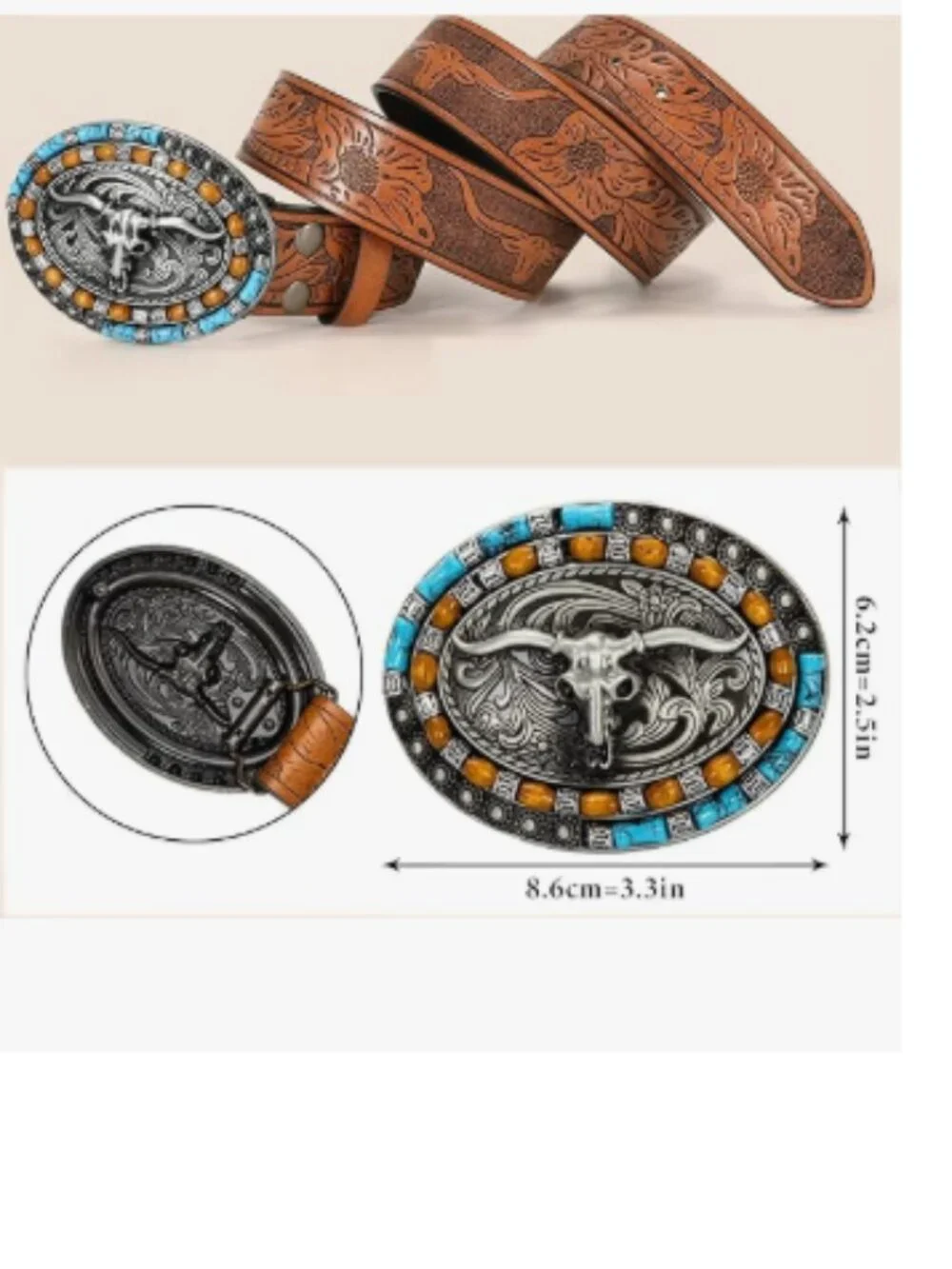 Vintage Turquoise Western Belt
